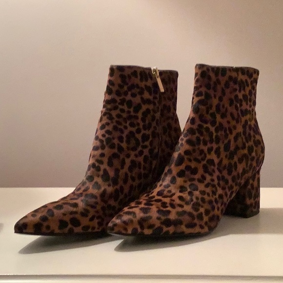 New marc fisher jarlily genuine calf hair bootie animal print size 8 - Picture 1 of 5